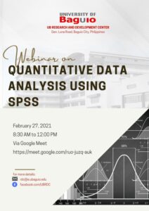 Webinar on Quantitative Data Analysis using SPSS