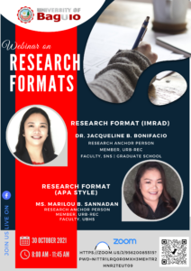 Webinar on Research Formats