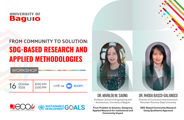 From community to solution: sdg-based research and applied methodologies workshop